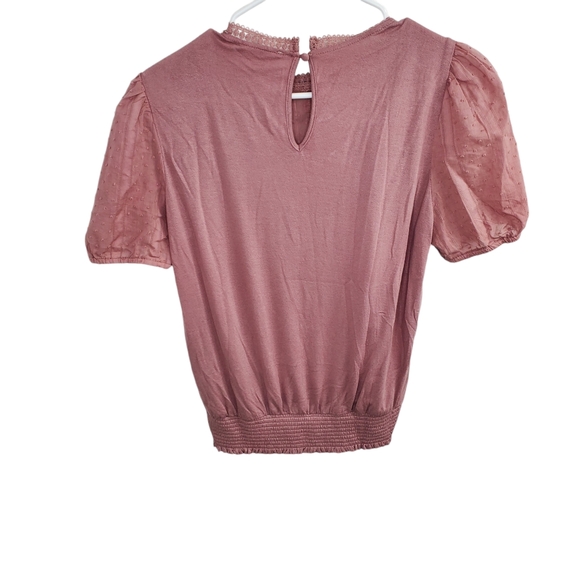 Flower and Feather blush pink blouse size Medium - Picture 2 of 3